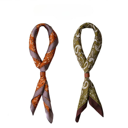 Vintage Cashew Flower Scarf Buckle Set
