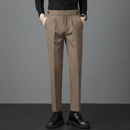 Men's Casual Business Elastic Waist Trousers