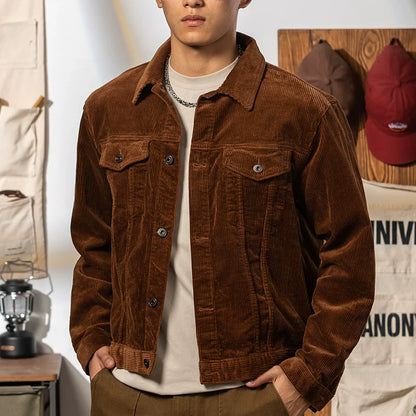 Men's Corduroy Lapel Warm Work Jacket