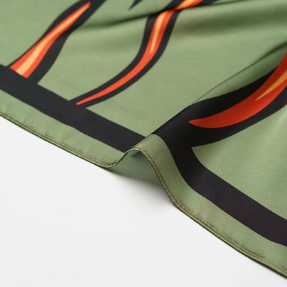 Vintage Green Square Scarf