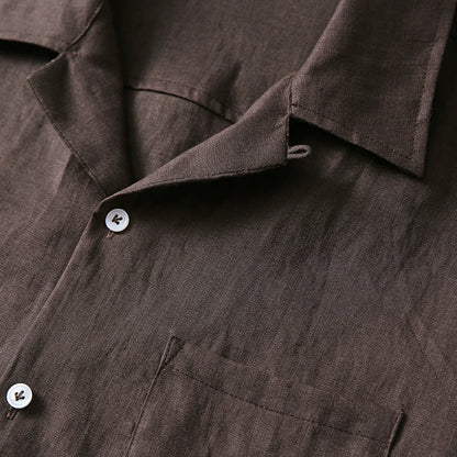 Breathable Loose Cuban Collar Linen Casual Shirt