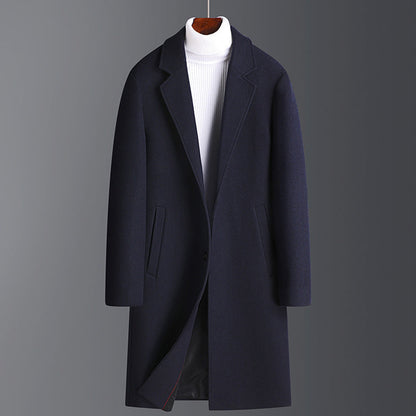 Thickened Warm Fleece Lapel Wool Coat