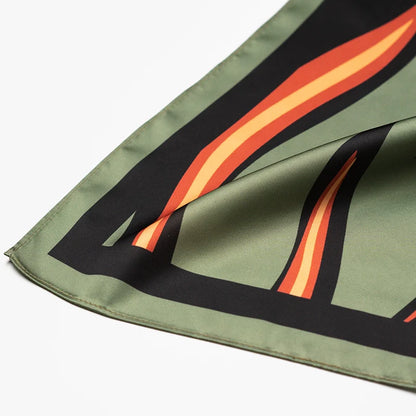 Vintage Green Square Scarf