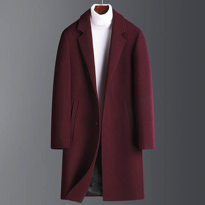 Thickened Warm Fleece Lapel Wool Coat