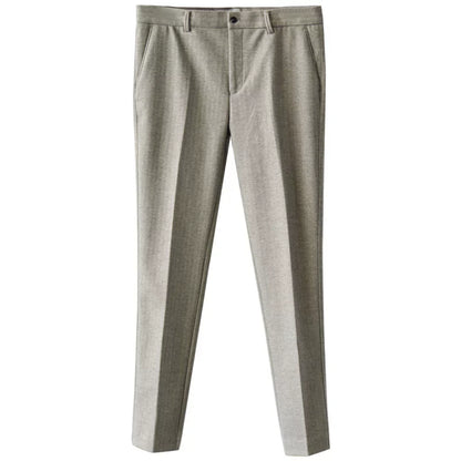 No-iron Woolen Straight Suit Pants