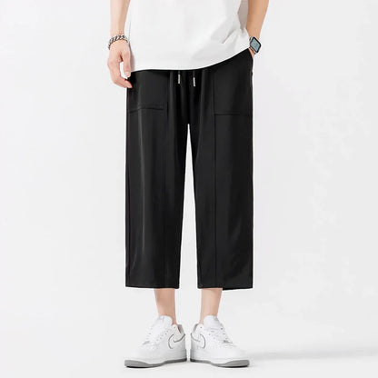 Summer Ice Silk Thin Loose Straight Casual Pants