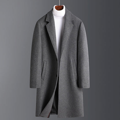 Thickened Warm Fleece Lapel Wool Coat