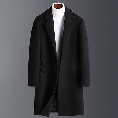 Thickened Warm Fleece Lapel Wool Coat