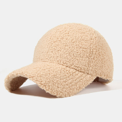 Plush Warm Solid Color Baseball Cap