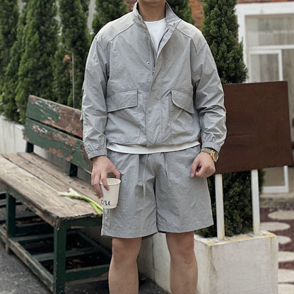 Men's Summer Casual Loose Retro Thin Sun Protection Suit