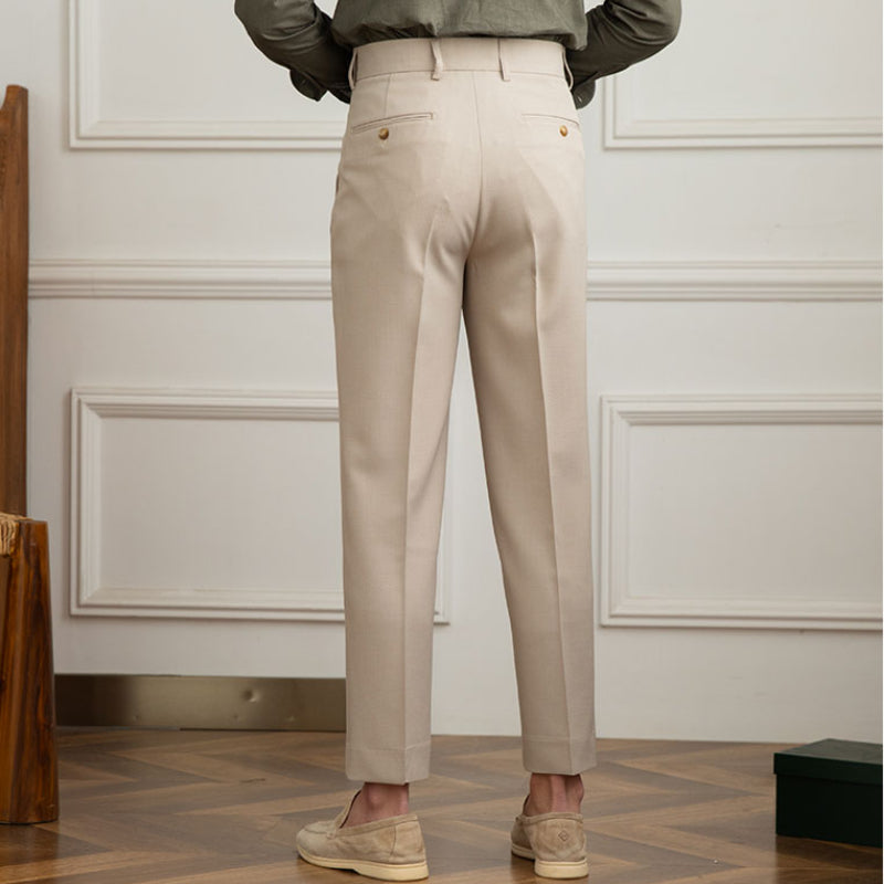 Men's British Business Formal Casual Trousers Slim Fit Trousers