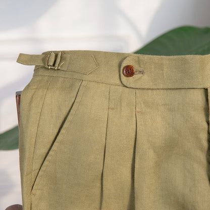 Italian 100% Linen Breathable Casual Shorts