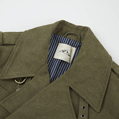 Vintage Military Mid-length Over-the-knee Coat