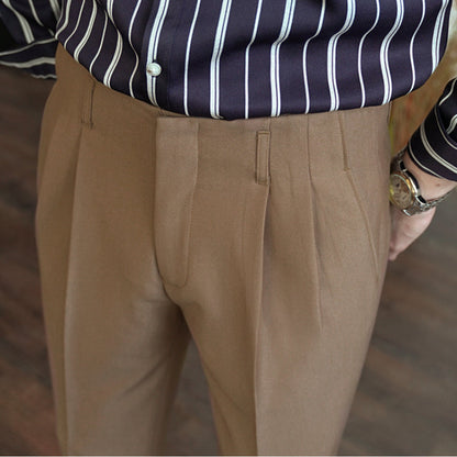Men's Business Casual Straight Trousers