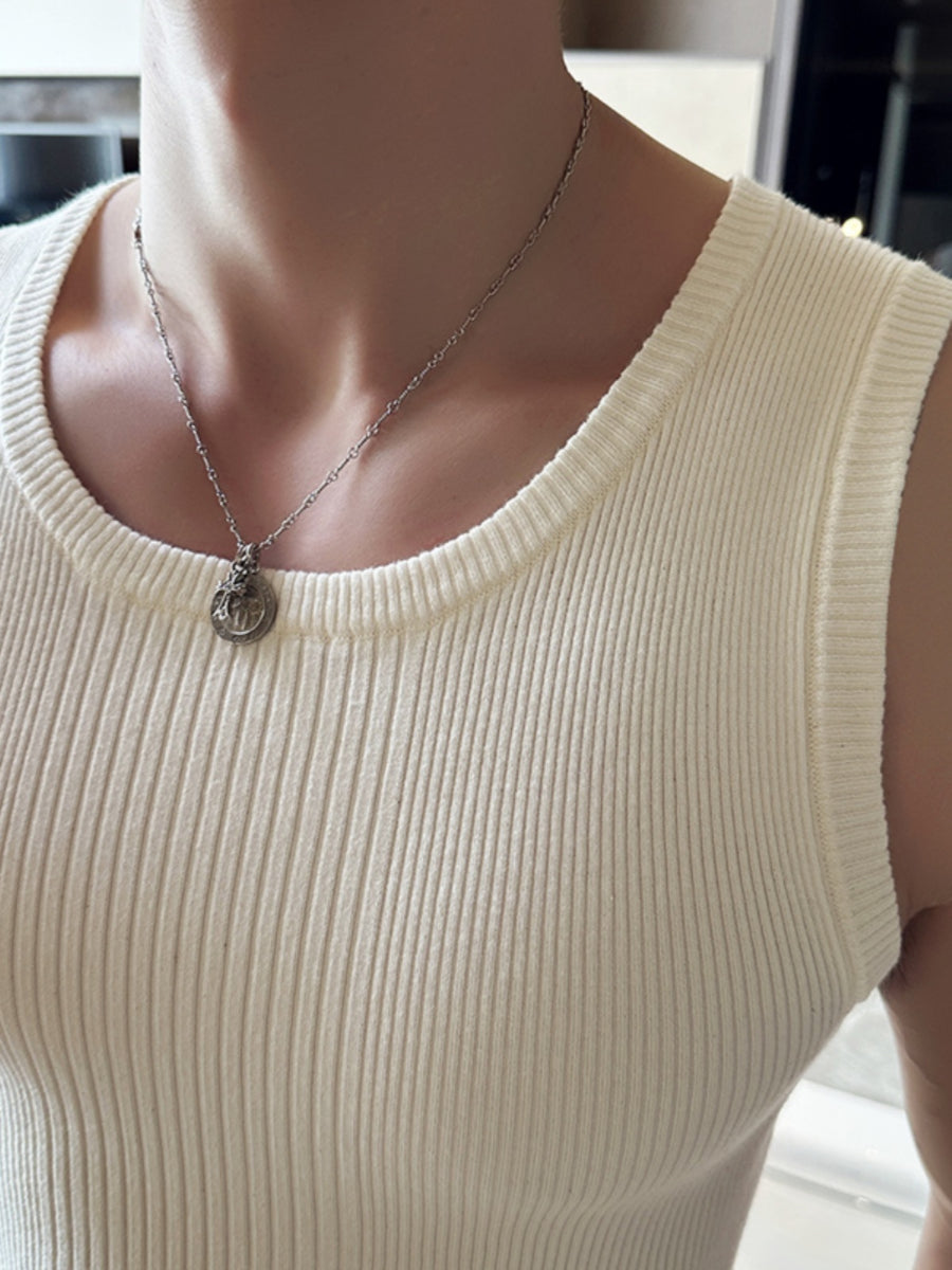 Vintage Striped Knitted Vest