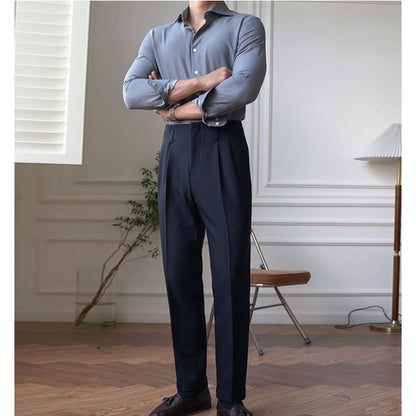 Men's Business Casual Straight Trousers