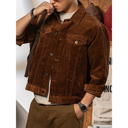 Men's Corduroy Lapel Warm Work Jacket