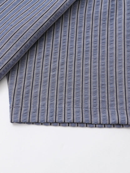 Japanese Striped Loose Casual Shirt