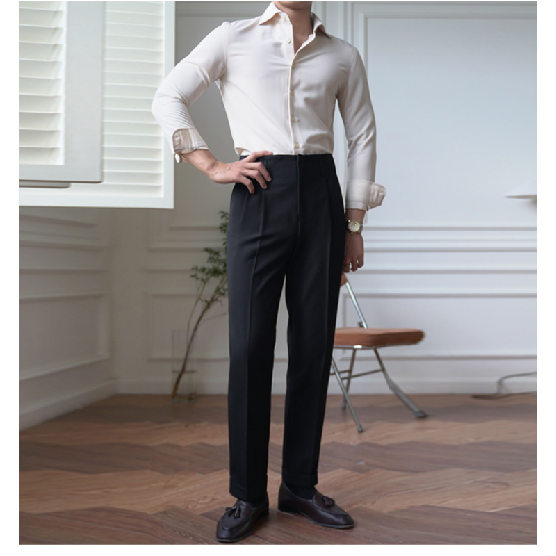 Men's Business Casual Straight Trousers