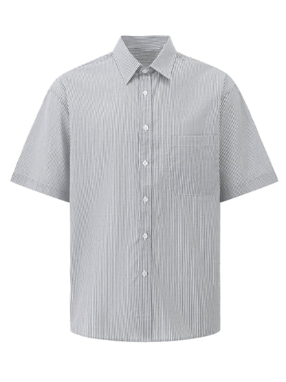 Japanese Retro Striped Loose Casual Shirt