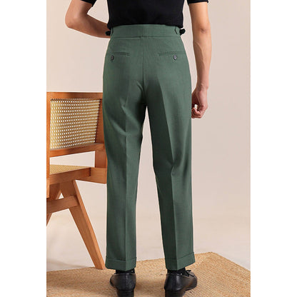 Summer Breathable Italian Double Pleated Naples Straight Trousers