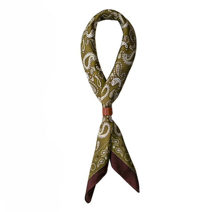 Vintage Cashew Flower Scarf Buckle Set