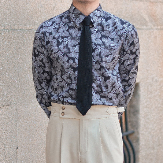 Men's Non-iron Slim Fit Floral Shirt