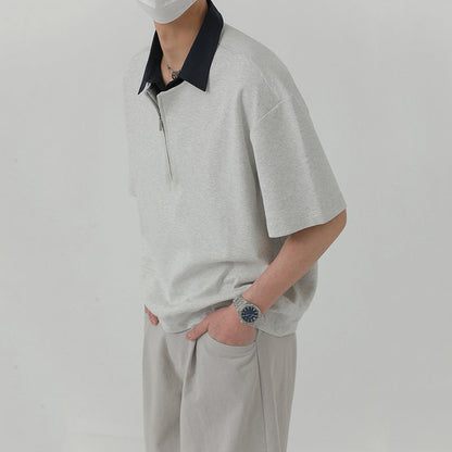 Patchwork Fake Two-piece POLO Shirt