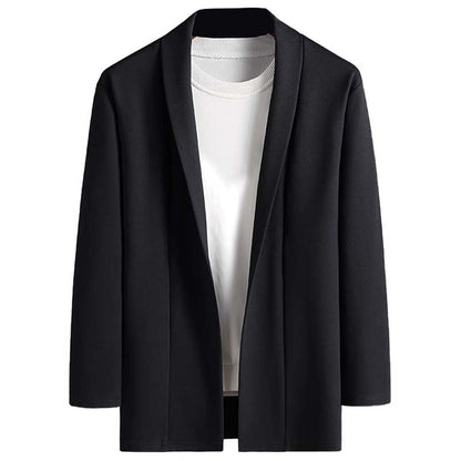 Men's Buttonless Business Casual Suit Jacket Cardigan