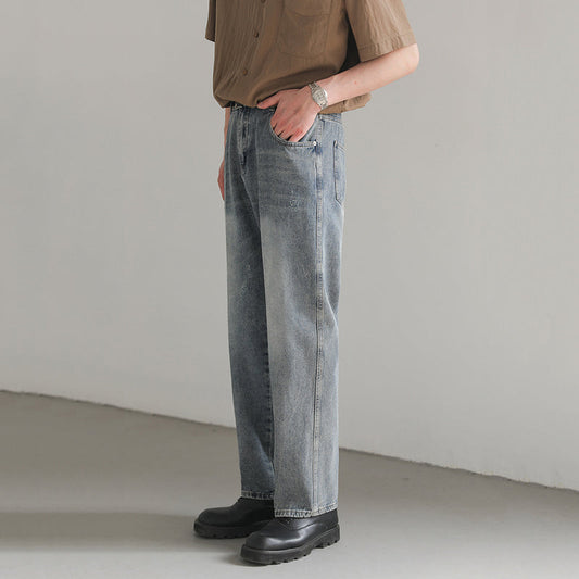 Retro Casual Straight Jeans