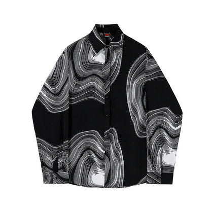 Irregular Pattern Loose Shirt