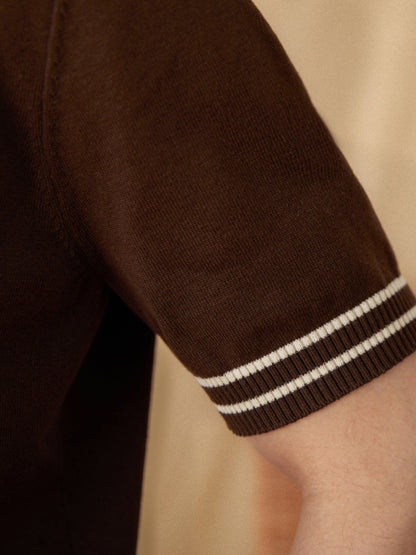 Italian Lapel Cotton Casual Knitted POLO Shirt