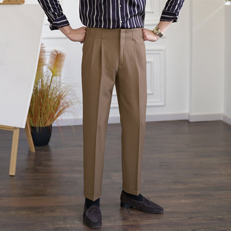 Men's Business Casual Straight Trousers