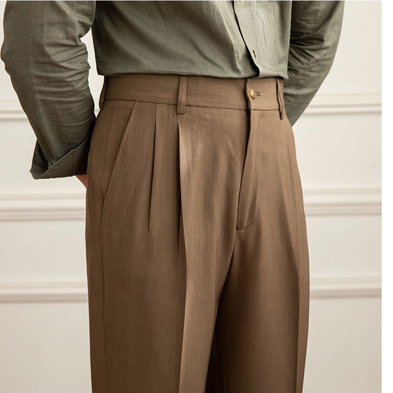 Men's British Business Formal Casual Trousers Slim Fit Trousers