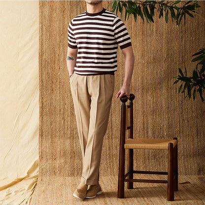 Summer Striped Crew Neck T-Shirt