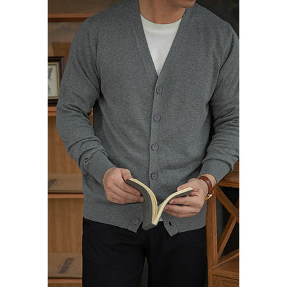 Men's Soft Workmanship Slim-fit Cardigan Jacket