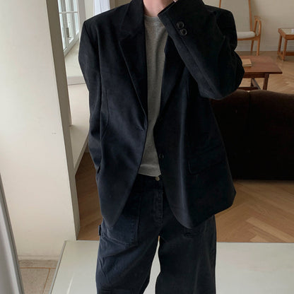Casual Loose Fit Single-breasted Suit Jacket