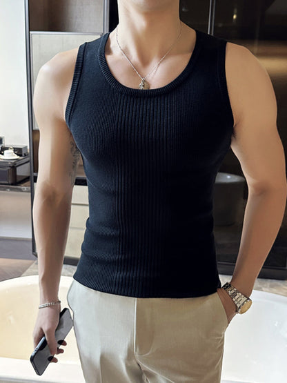 Vintage Striped Knitted Vest