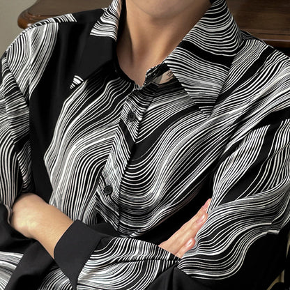 Irregular Pattern Loose Shirt