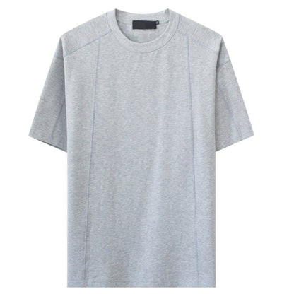 Round Neck Structured Clear Lines Loose T-shirt