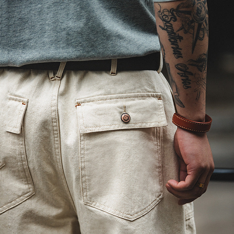 Men's Retro Loose Workwear Straight Wide Leg Pants